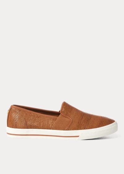 Ralph Lauren Jinny Woven Slip-On Sneakers Dame Danmark (MZLFW5274)